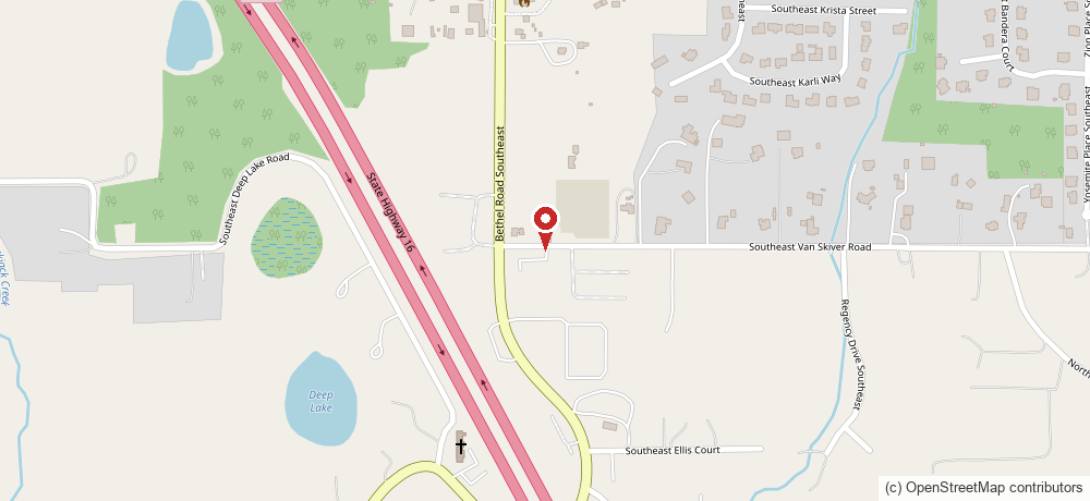 Map showing ABC Storage & U-Haul at 1616 SE Van Skiver Rd, Port Orchard, WA 98367, near Bethel Road