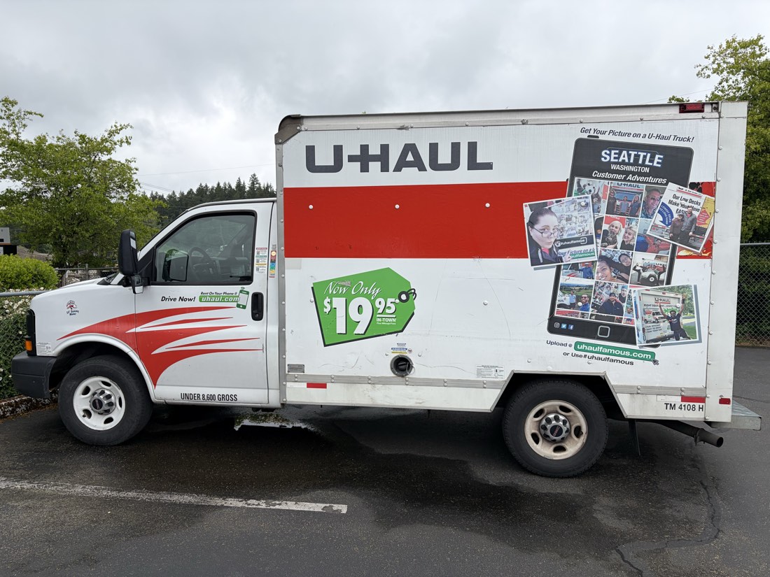 U-Haul moving truck at ABC Storage in Port Orchard, WA